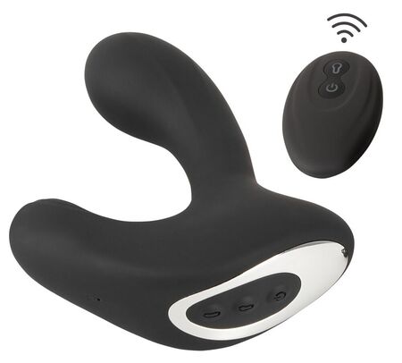 Черная анальная вибропробка с функцией расширения RC Butt Plug with 3 functions